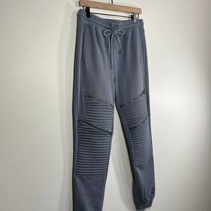 Jackson Blue Gray‎ Zipper Embellished Joggers - Large